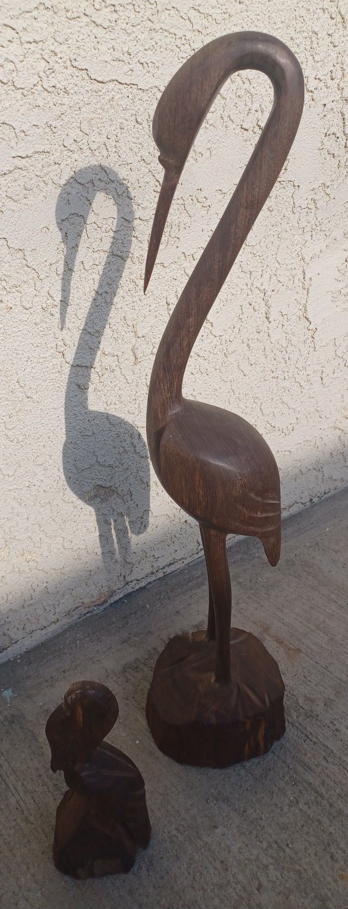 Vintage Carved Ironwood Bird Statues