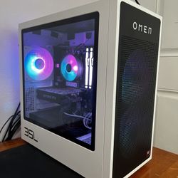 HP OMEN Gaming Pc and LG Gaming Monitor