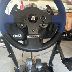 PlayStation 5/4 Thrustmaster T150 Force Feedback Steering Wheel With Stand And Pedals 