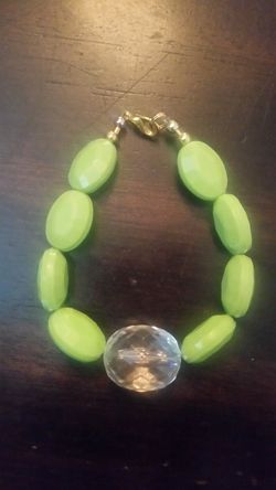 1 of a kind handmade bracelet (green)