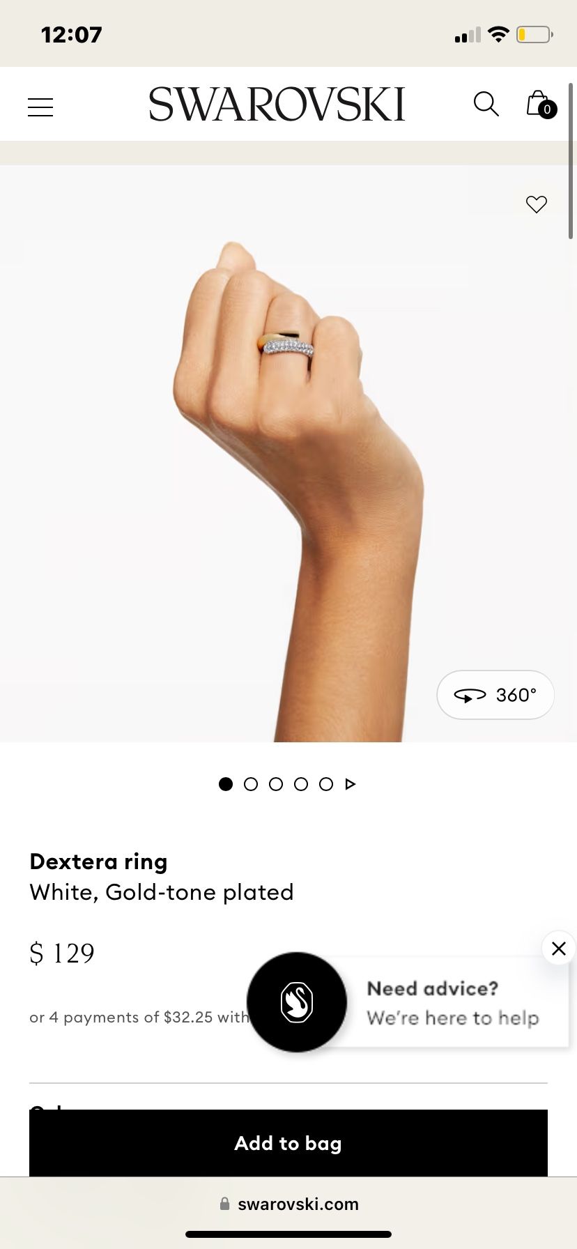 Swarovski Dextera Ring