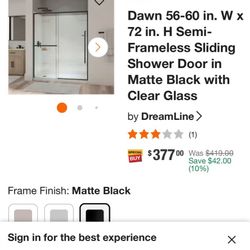 New shower door