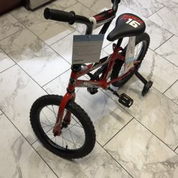 Huffy 16" Rock It Kids Bicycle, for Kids Ages 4+ Years, Training Wheels, Red
