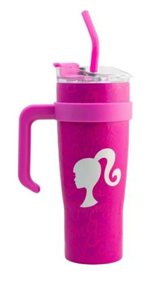 New with tags
40 oz (1.2L) pink barbie double wall stainless steel  tumbler with lid and straw..