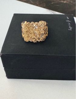 10K Gold Nugget Ring XXL Size 10