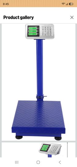 TUFFIOM 661lbs Weight Electronic Platform Scale,Digital Floor Heavy Duty Folding Scales,Stainless Steel High-Definition LCD Display,Perfect for Luggag
