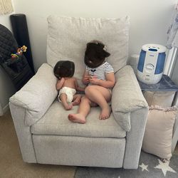 Pottery Barn Dream Swivel Glider Recliner-Gray