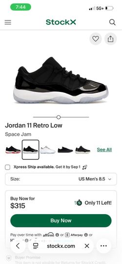 Jordan 11 retro low size 8.5 Men