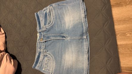 Denim mini skirt