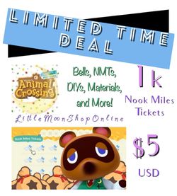 ACNH Best Deals Nook Miles Tix NMT Immediate Delivery