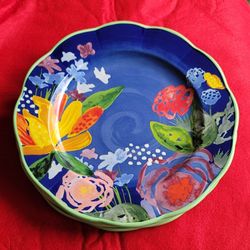 Pioneer Woman Celia Floral Dinner Plates - Set of 4 RARE retired design.