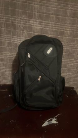Black Backpack with Multiple Compartments