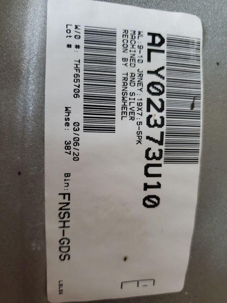 Reconditioned Rim For A 2010 Dodge Journey