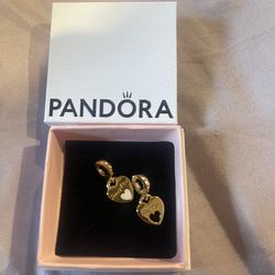Double Heart Split Dangle Charm | Pandora Mother Daughter