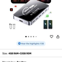 AI Box Wireless CarPlay & Auto Adapter - Plug & Play, Dual-Band WiFi, Bluetooth 5.0, 4K Video Support, Android 12.0 System, Compatible with Factory Ca