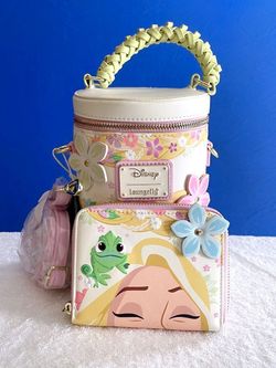 Loungefly Tangled Rapunzel Golden Hair Crossbody & Wallet