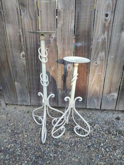 2 large candle stands