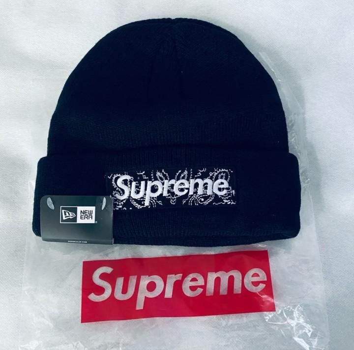 Supreme x New Era Bandana Box Logo Beanie (FW19)