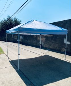 Garvee 10'x10' Pop-Up Canopy Tent With 4 Sidewalls, Stakes, Ropes & Sandbags, White