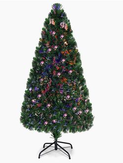 5FT Pre-Lit Fiber Optic Christmas Tree