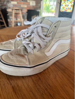 High top cream vans size men 4