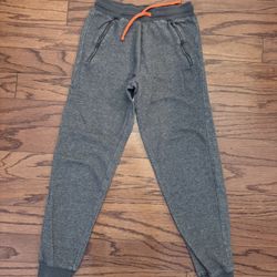 Boys Heather Gray With Orange Accent Joggers