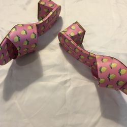 Pink LARROUDE MULES SANDALS 