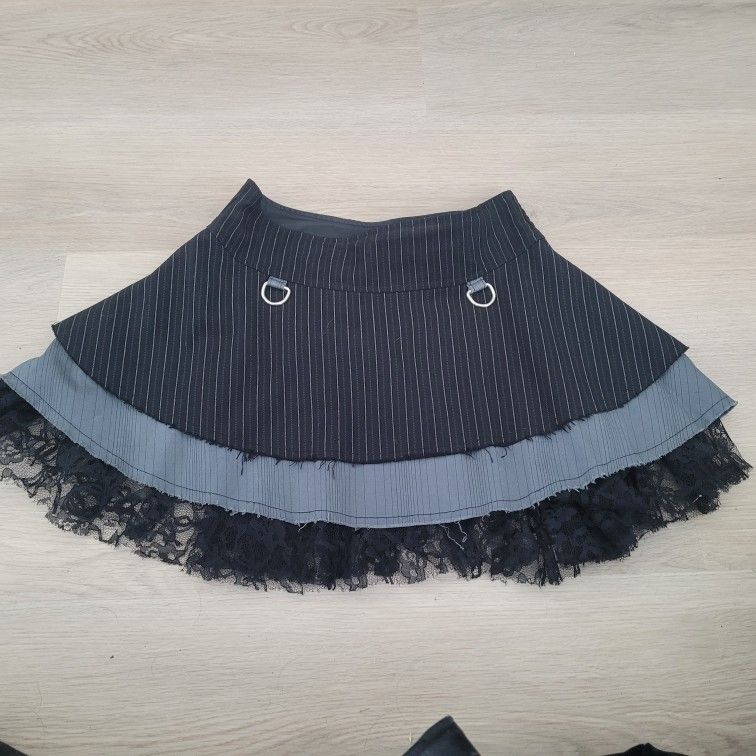 Lip Service Petite Small Pinstripe Layered Skirt