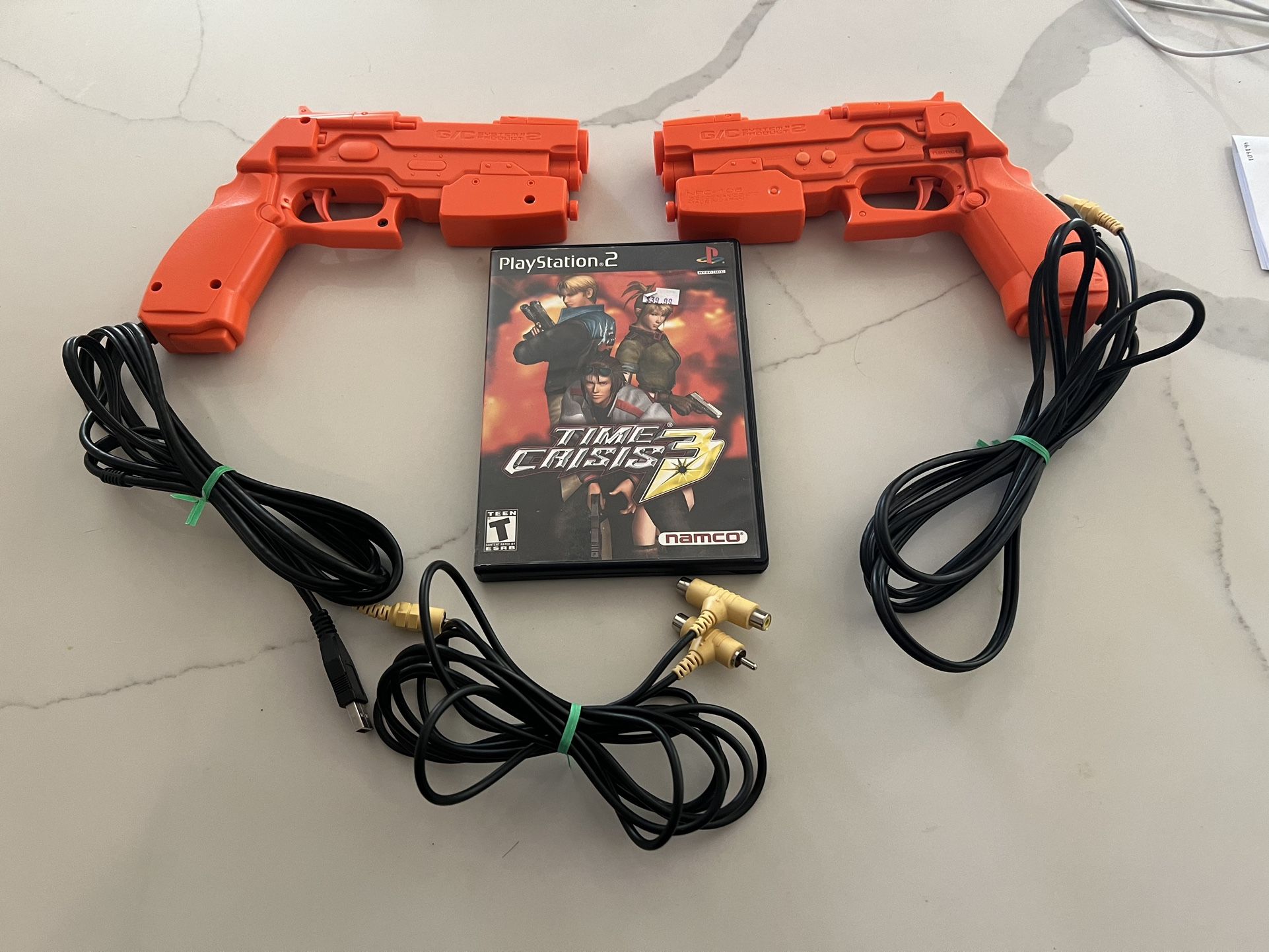 Time Crisis 3 Ps2 Bundle With Two Guncon 2 Light Guns