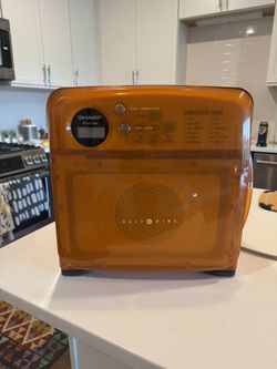 Sharp Half Pint Carousel Microwave Oven Blue Model R-120DB Tested Vintage Retro