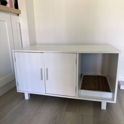 Pawhut Wooden Cat Litter Enclosure 