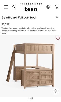 Bunk Bed with Desk and Dresser - Pottery Barn