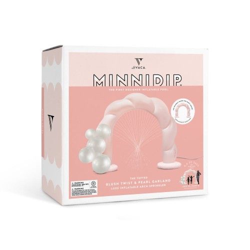 Minnidip Blush Twist And Pearl Garland Luxe Inflatable Arch