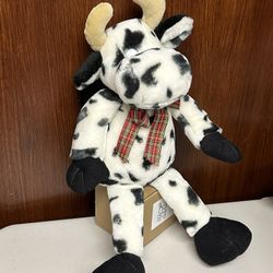 Souvenir black and white Cow stuffed animal 16”