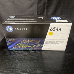 Genuine HP 654A Yellow Toner Cartridge CF332A (New Sealed)