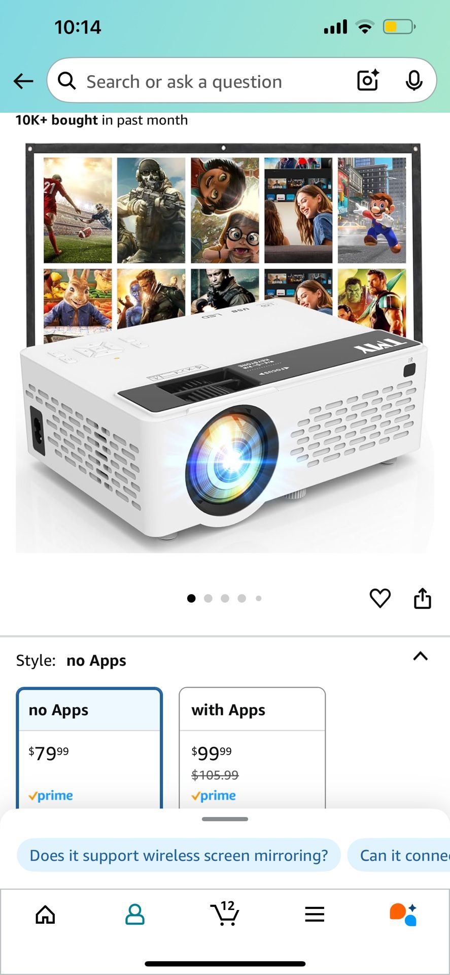 New Projector With Screen