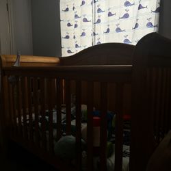 Crib, rocking Chair, And Changing Table 