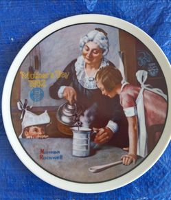 ROCKWELL PLATE THE COOKING LESSON 1982 MOTHER'S DAY