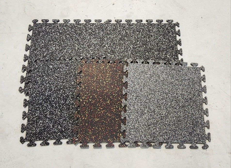 🔥 24"x24" Interlocking Gym Rubber Tiles – 9mm Thick – Only $10 Each! 🔥