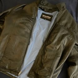 vintage leather jacket. 