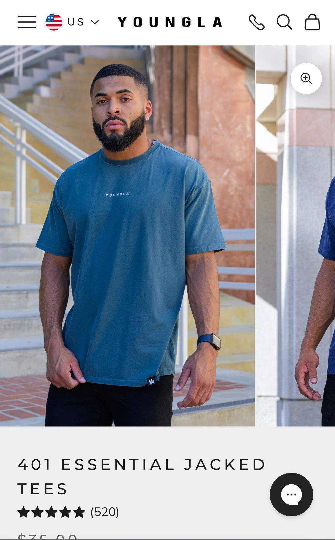 YoungLA Teal Wash Essentials Shirt LARGE