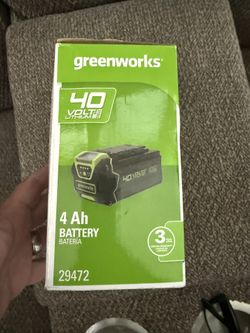 BRAND NEW GREENWORKS 40 VOLT 4AH LITHIUM ION BATTERY ONLY $100 RETAILS FOR $130