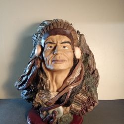 Native American Chief Bust / Statue