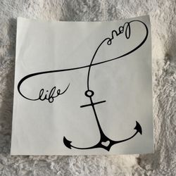Life and Love Infinity Anchor Decal 