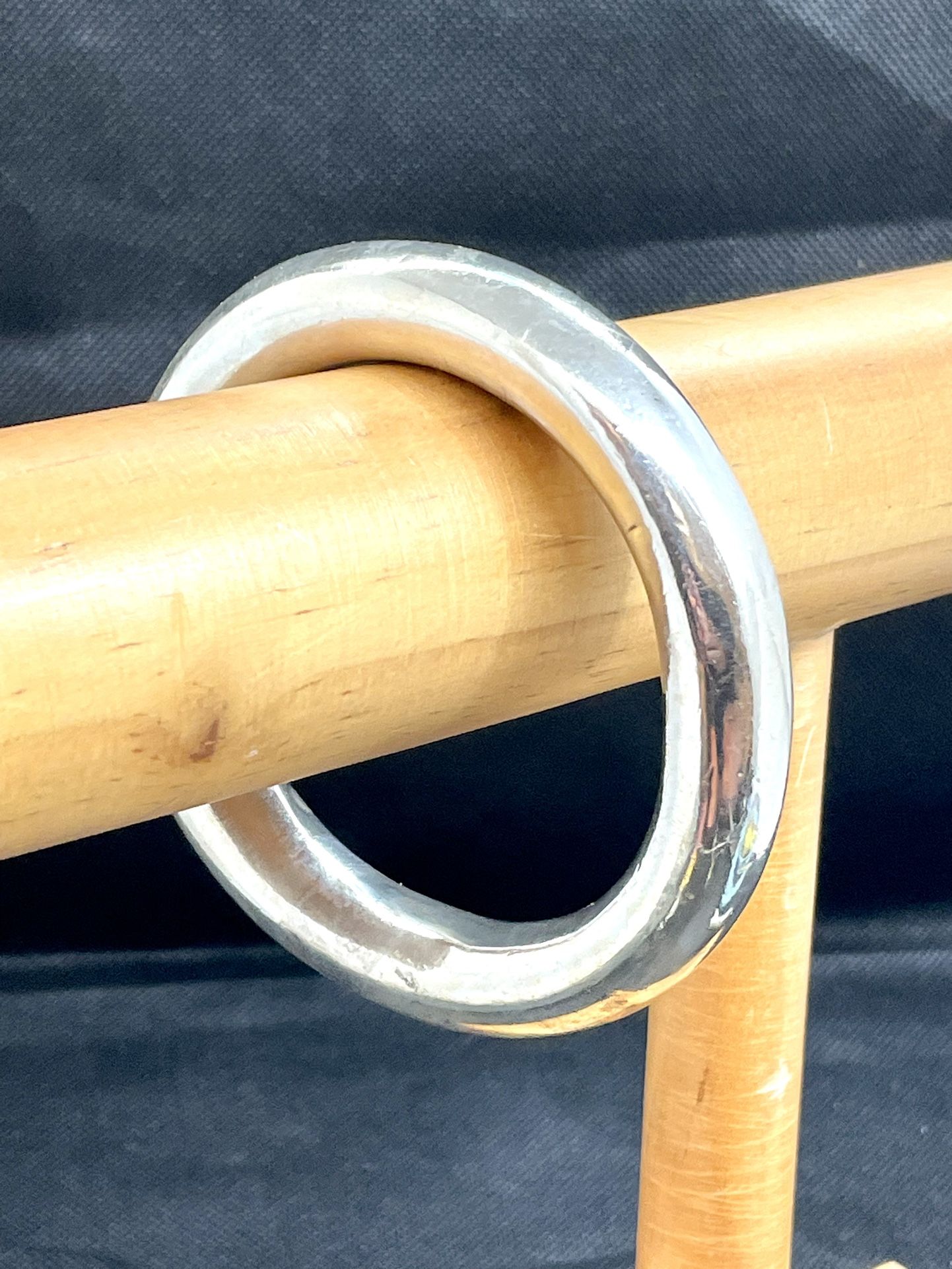 Vintage Sterling Hollow Bangle