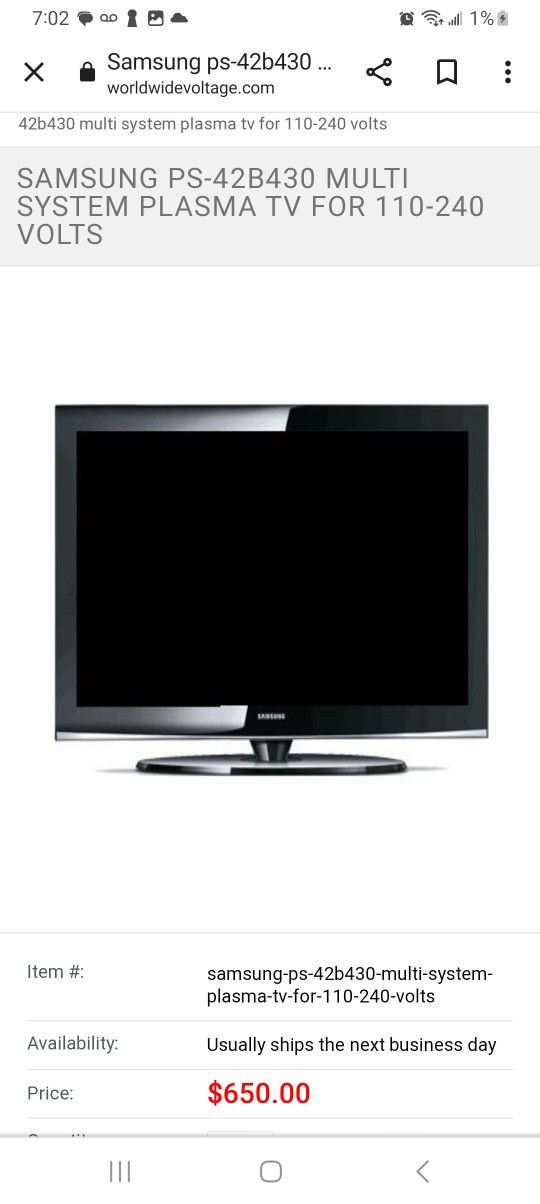 Samsung 42 inch Plasma HDTV - HP-S4253