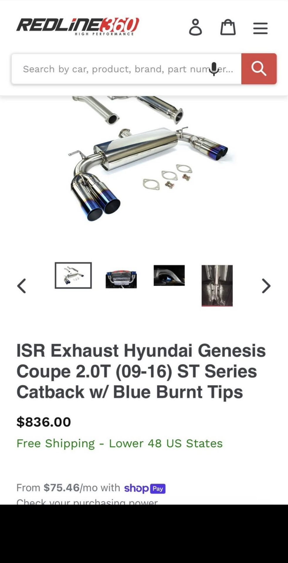 09-16 Hyundai Genesis Coupe 2.0T ISR Catback Exhaust