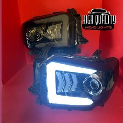 Toyota Tundra 2014. 2021 headlights.