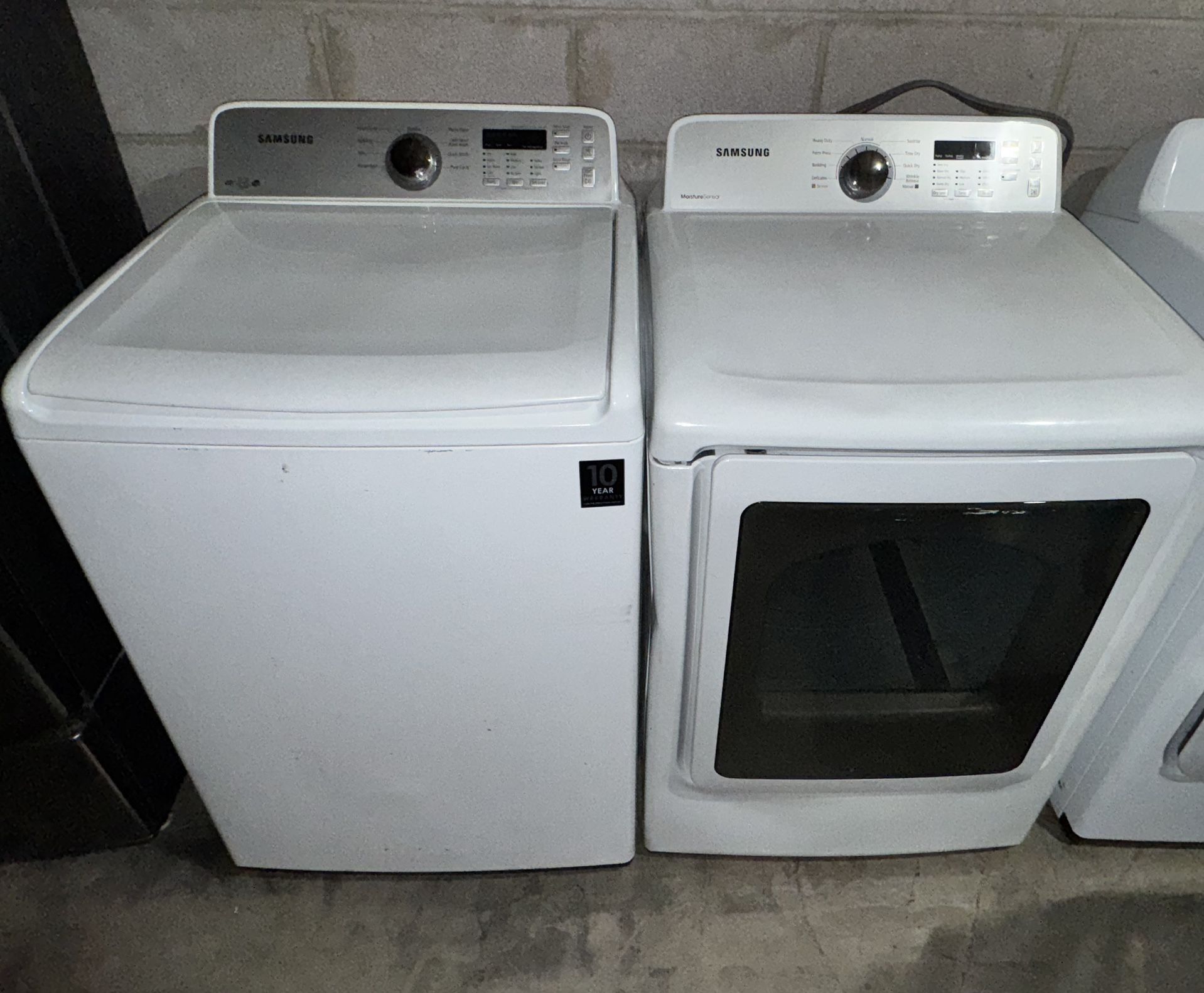 Samsung Washer And Dryer Set Electric White