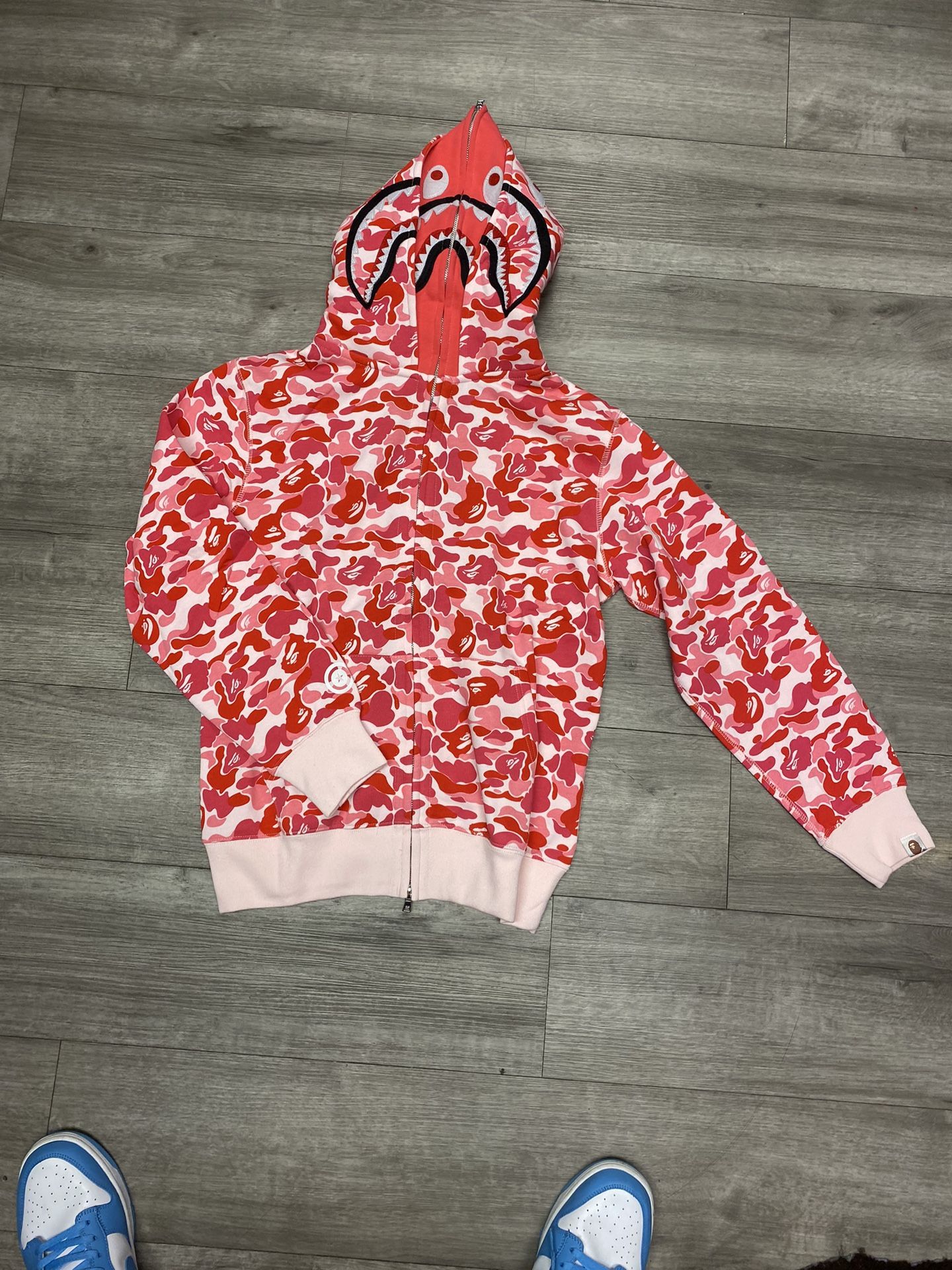 Pink Double Hood Bape Jacket